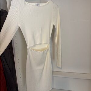 Wilfred Cut Out Long Sleeve Ribbed Dress